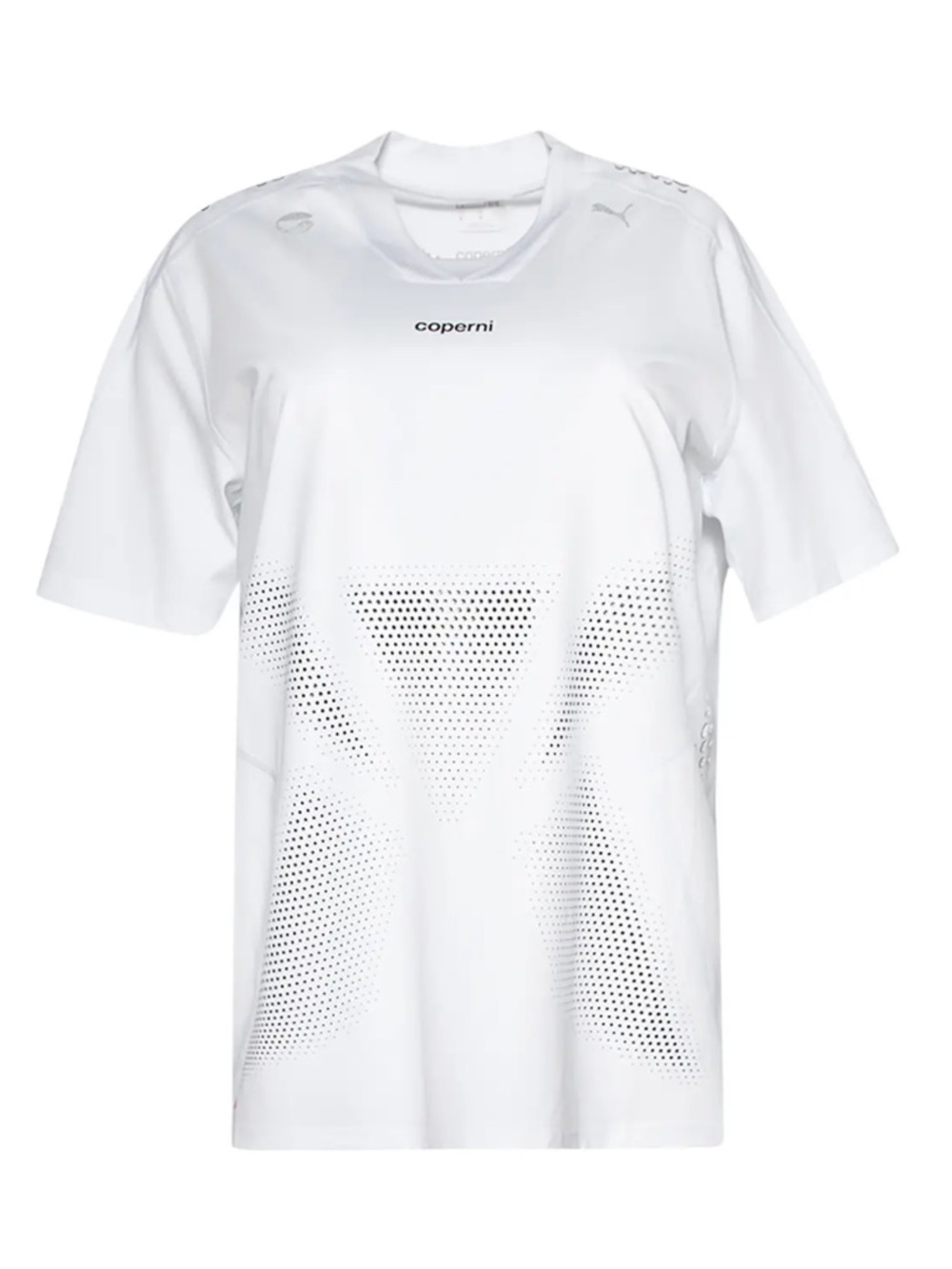 NWT Coperni x Puma White logo-print T-shirt Football Jersey  Sz S